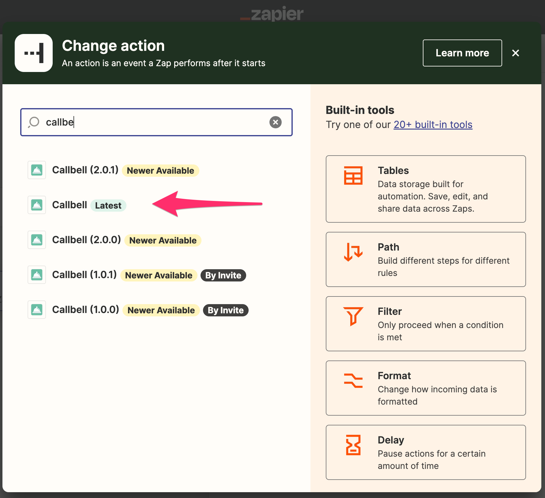 Callbell integration