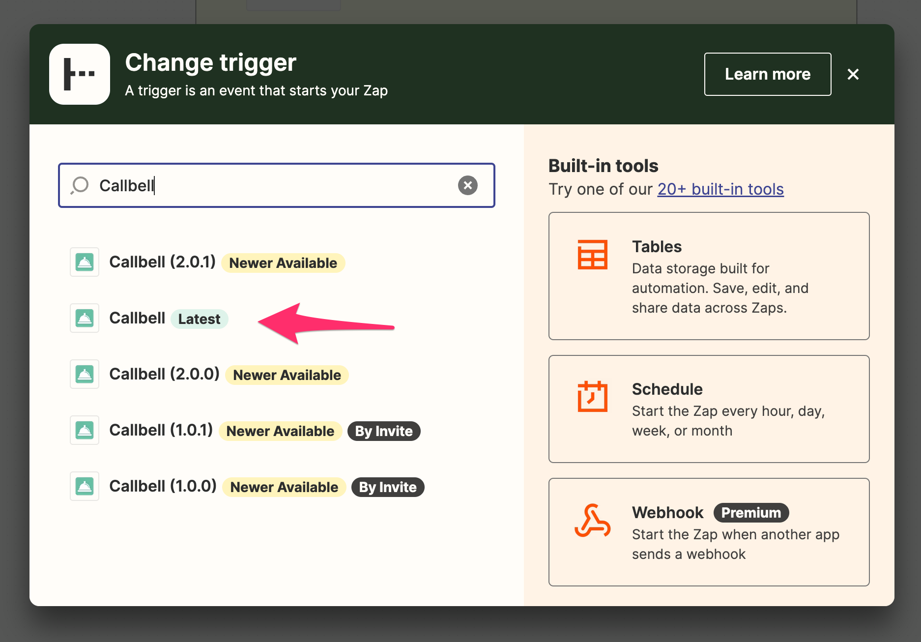 Callbell integration