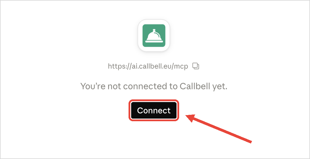 Pulsante Connect del connettore Callbell